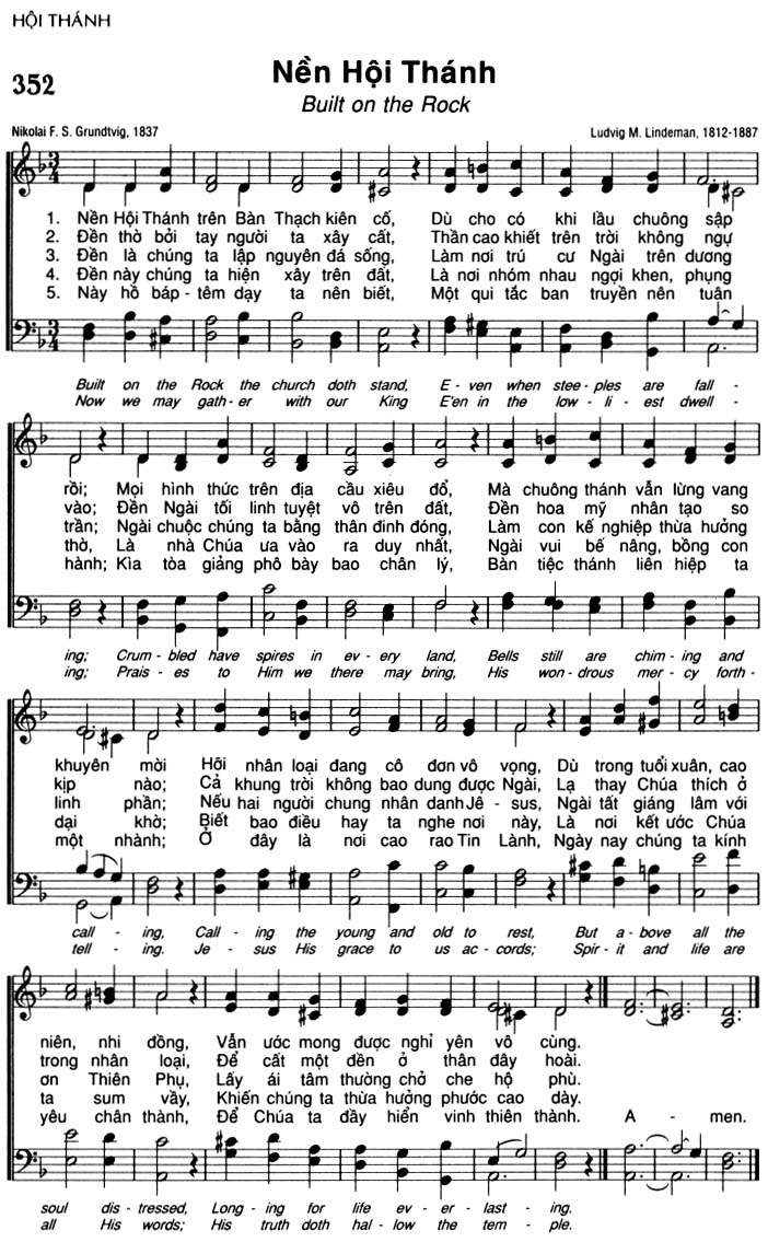 Sheet music: Nền Hội Thánh