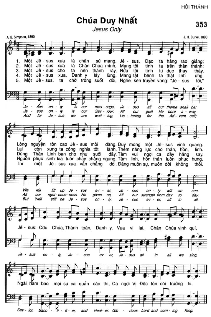 Sheet music: Chúa Duy Nhất
