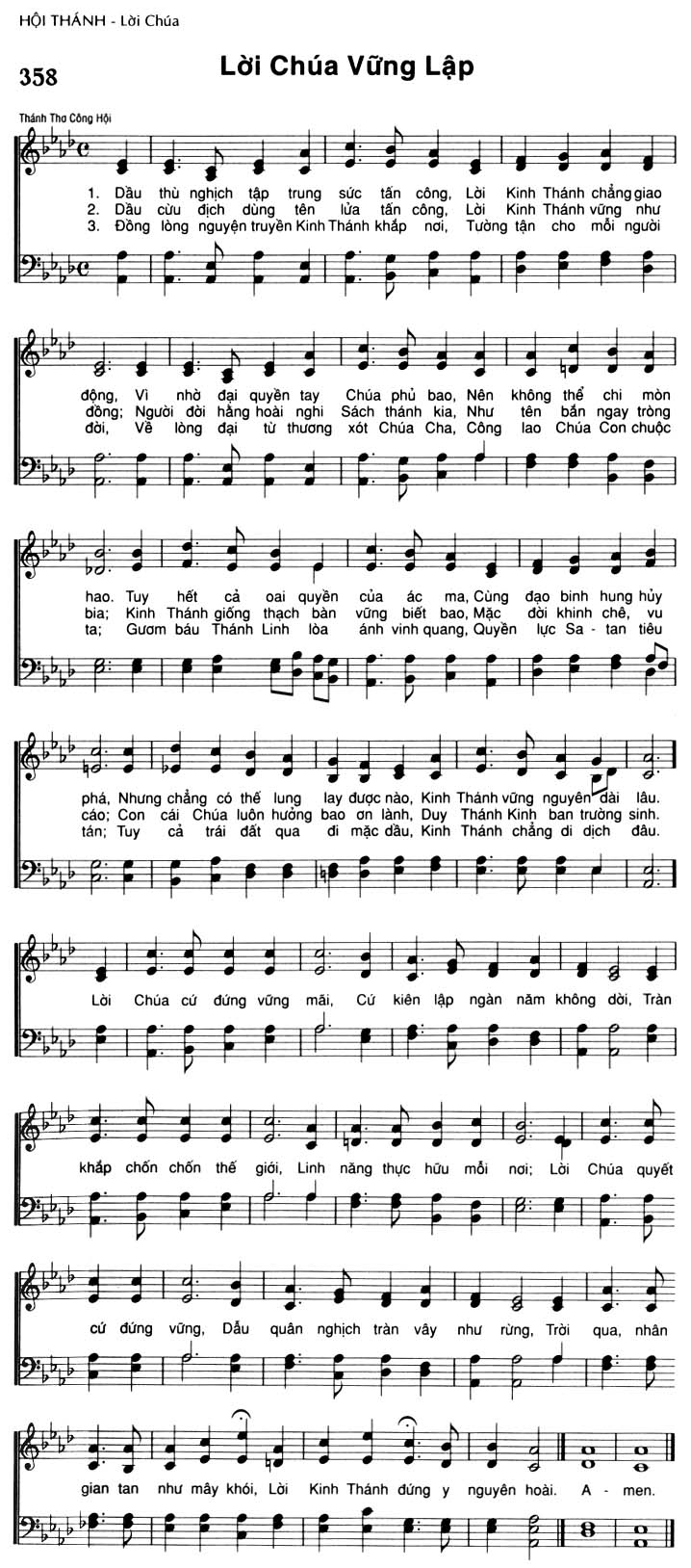 Sheet music: Lời Chúa Vững Lập