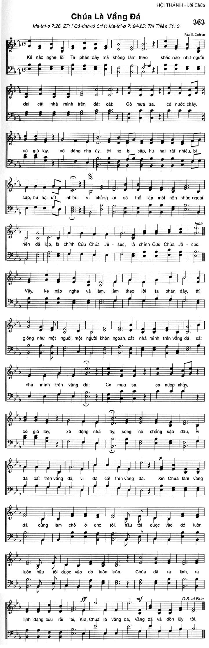 Sheet music: Chúa Là Vầng Đá