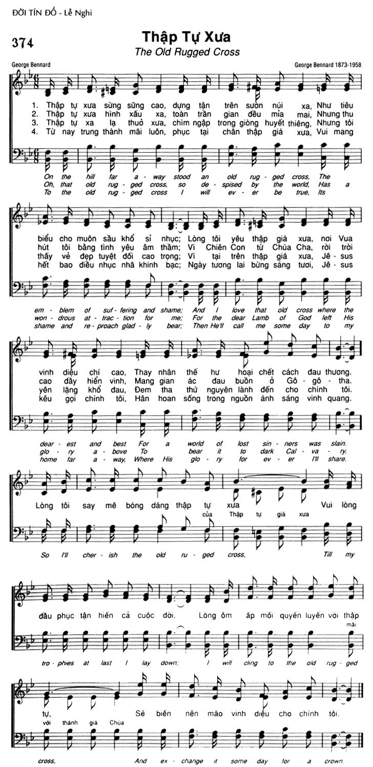 Sheet music: Thập Tự Xưa