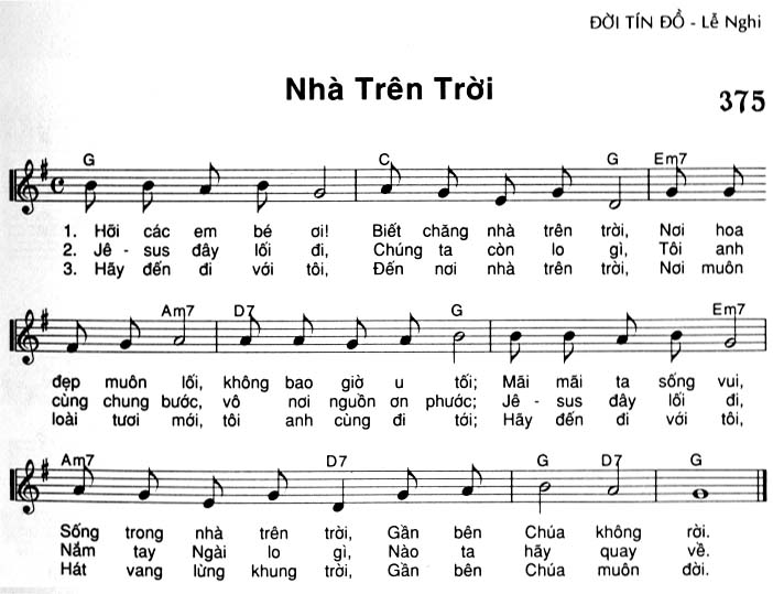 Sheet music: Nhà Trên Trời