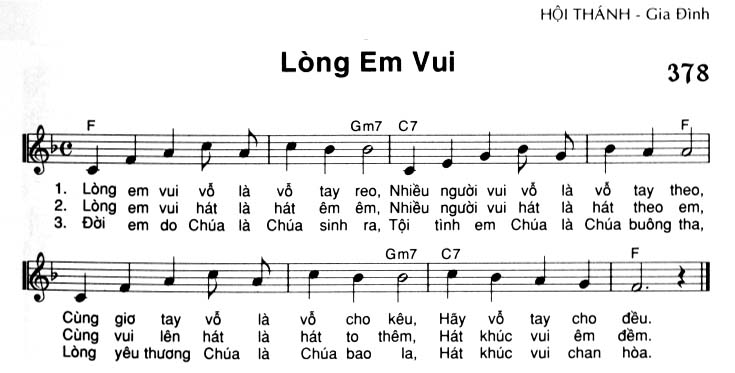 Sheet music: Lòng Em Vui
