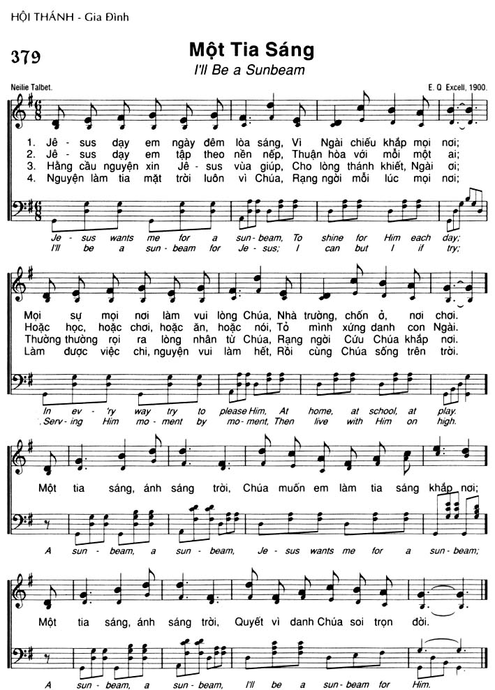 Sheet music: Một Tia Sáng