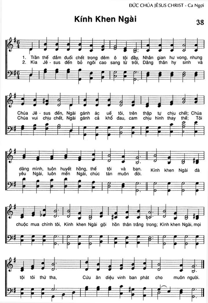 Sheet music: Cám Ơn Ngài