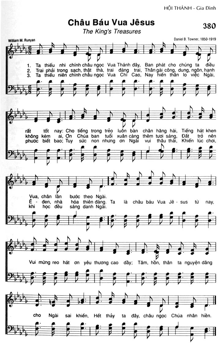 Sheet music: Châu Báu Vua Jêsus