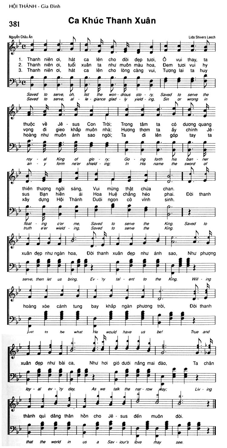 Sheet music: Ca Khúc Thanh Xuân