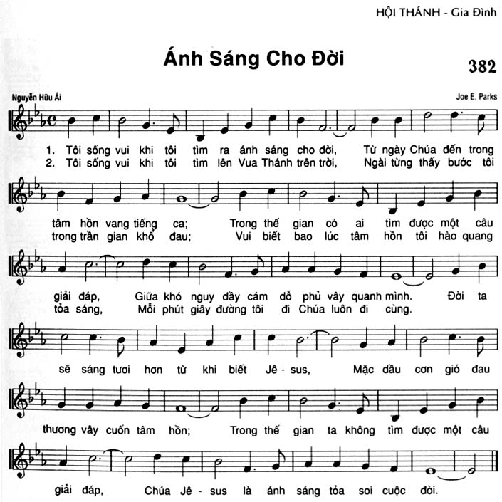 Sheet music: Ánh Sáng Cho Đời