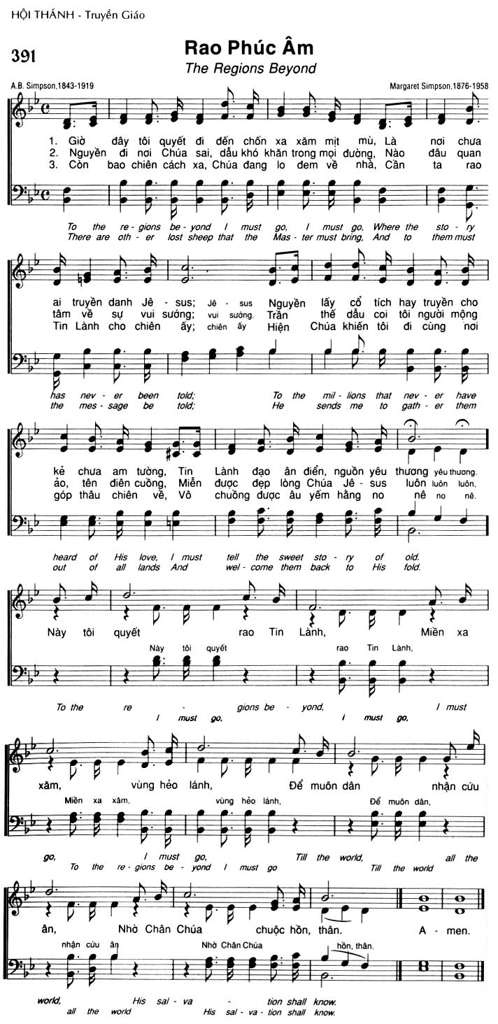 Sheet music: Rao Phúc Âm