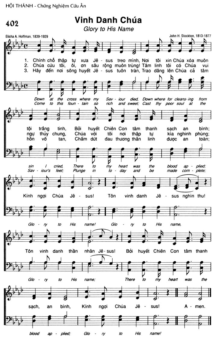 Sheet music: Vinh Danh Chúa