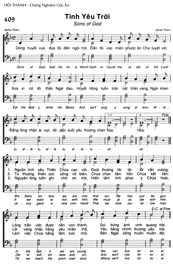 Sheet music: Tình Yêu Trời