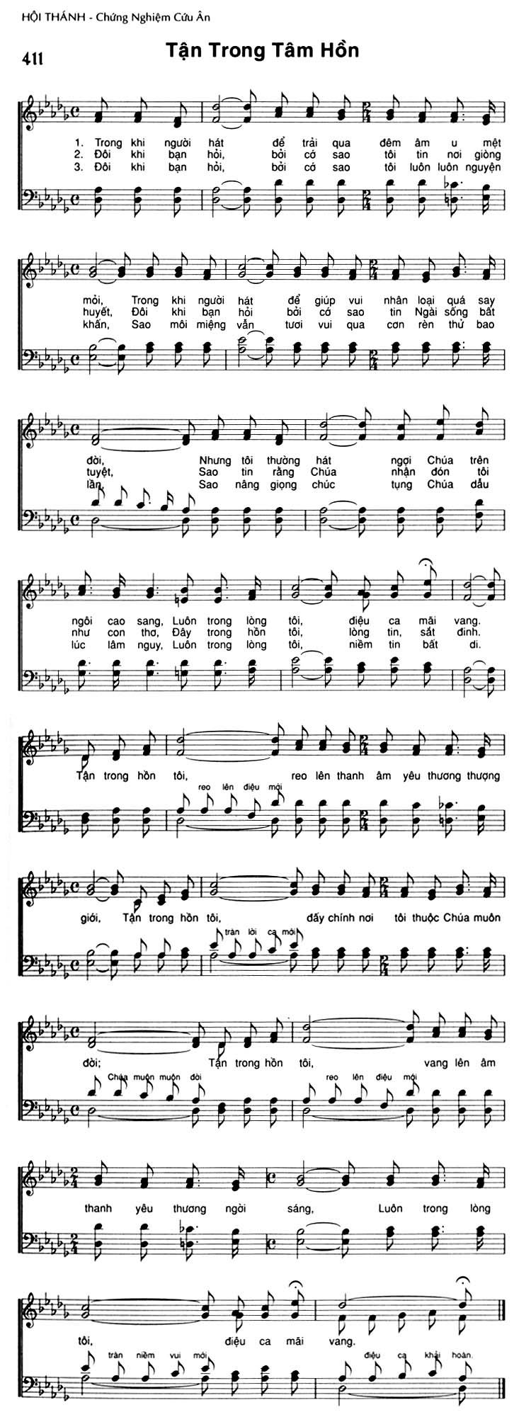 Sheet music: Tận Trong Tâm Hồn
