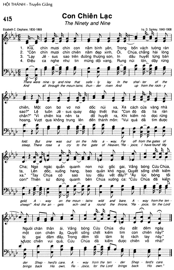 Sheet music: Con Chiên Lạc