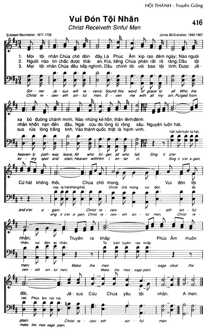 Sheet music: Vui Đón Tội Nhân