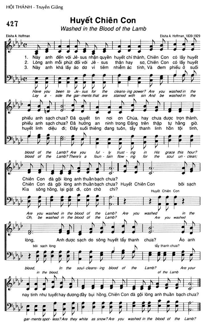 Sheet music: Huyết Chiên Con