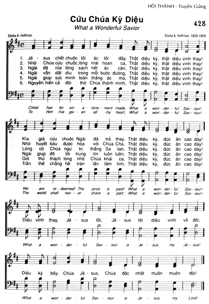 Sheet music: Cứu Chúa Kỳ Diệu