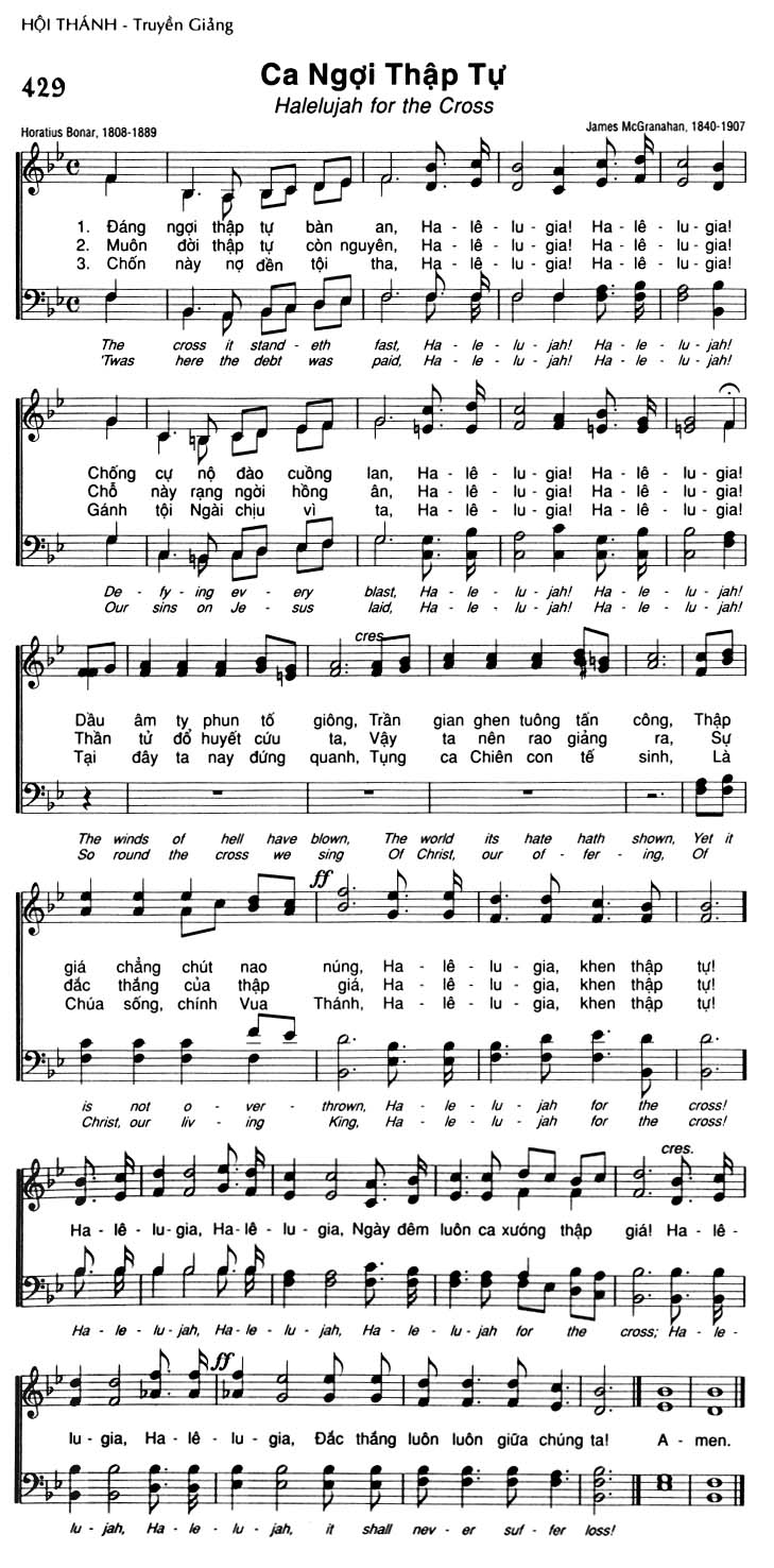 Sheet music: Ca Ngợi Thập Tự