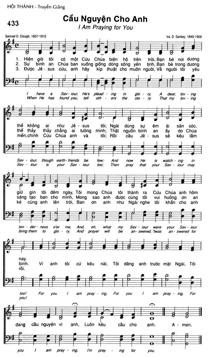 Sheet music: Cầu Nguyện Cho Anh