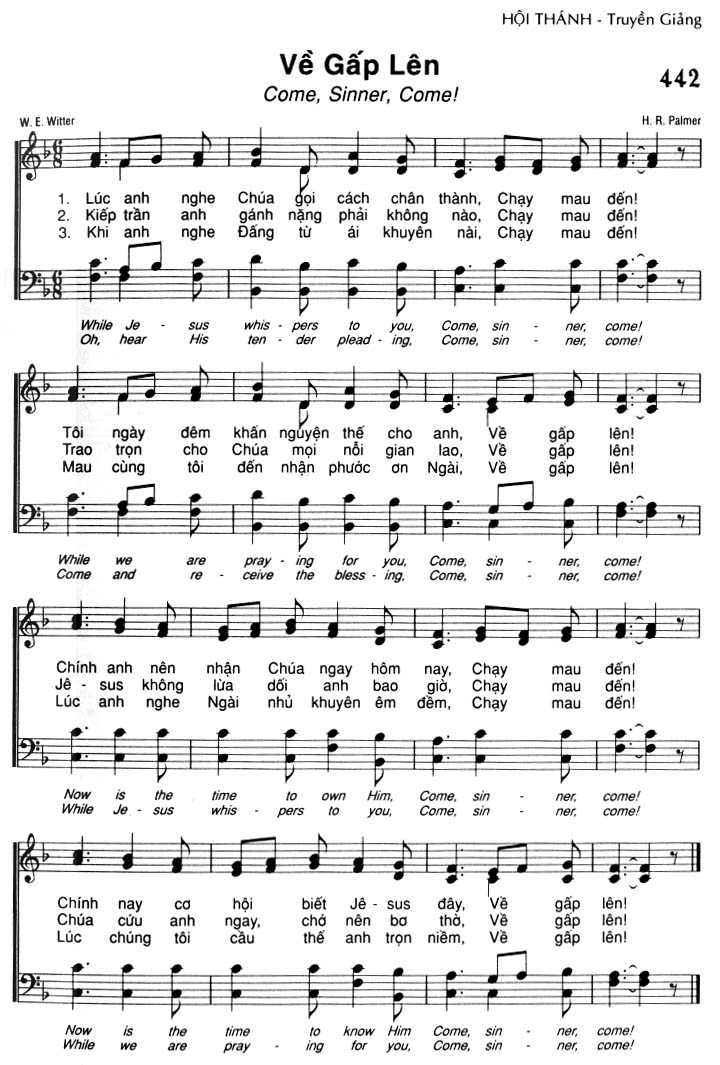 Sheet music: Về Gấp Lên