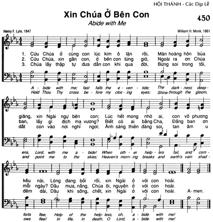 Sheet music: Xin Chúa Ở Bên Con