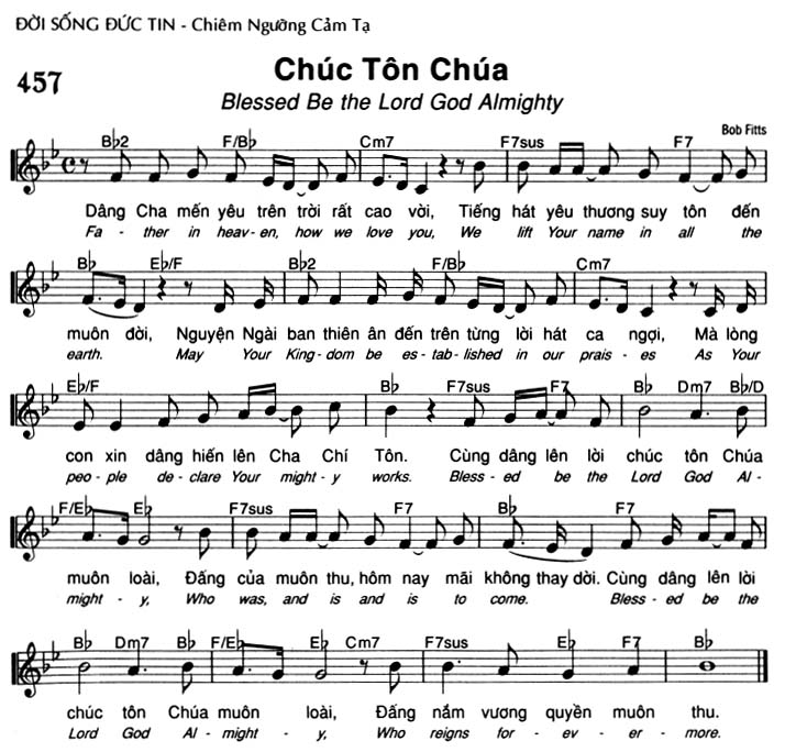 Sheet music: Chúc Tôn Chúa