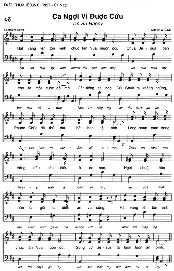 Sheet music: Ca Ngợi Vì Được Cứu
