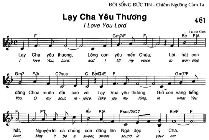 Sheet music: Lạy Cha Yêu Thương