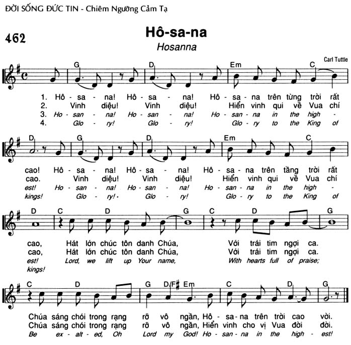Sheet music: Hô-sa-na