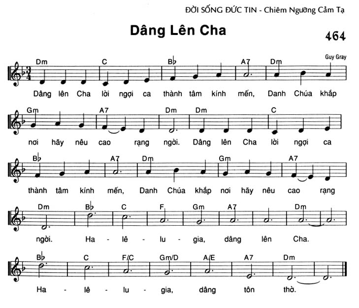 Sheet music: Dâng Lên Cha