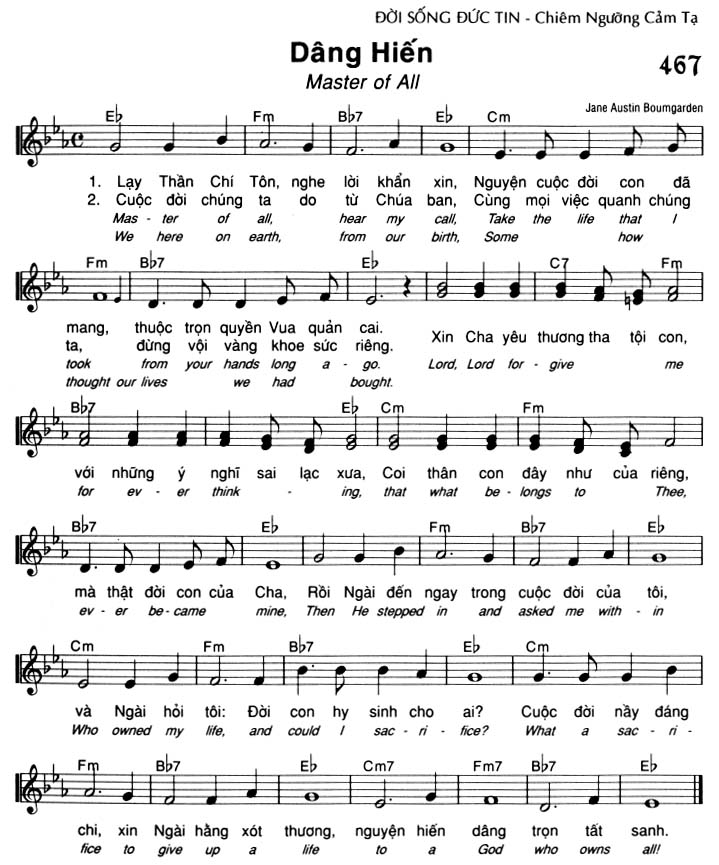 Sheet music: Dâng Hiến
