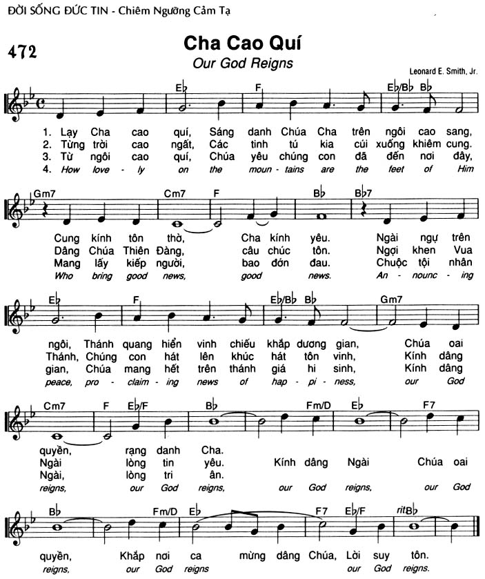 Sheet music: Cha Cao Quí