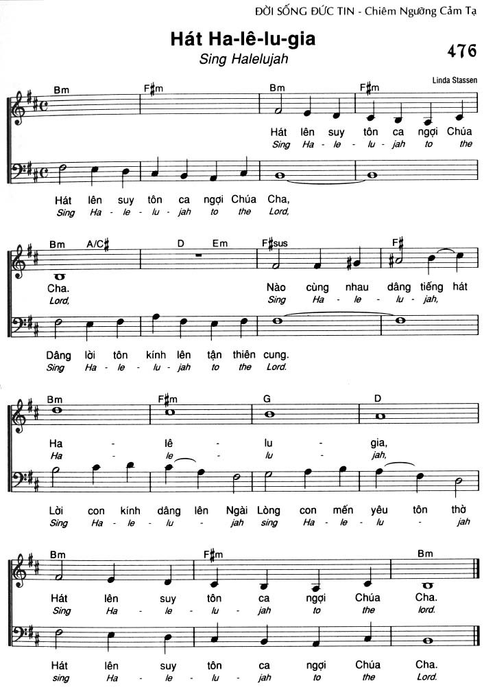 Sheet music: Hát Ha-lê-lu-gia