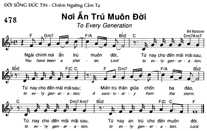 Sheet music: Nơi Ẩn Trú Muôn Đời