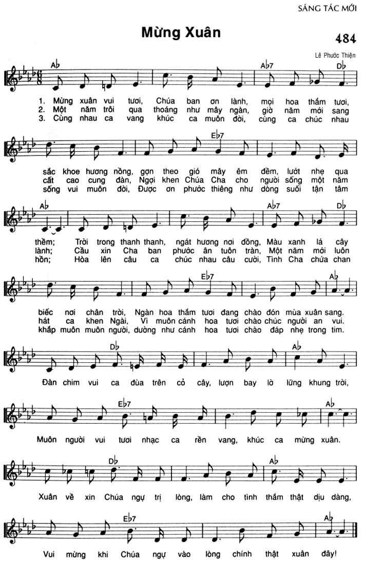 Sheet music: Mừng Xuân