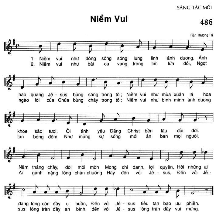 Sheet music: Niềm Vui