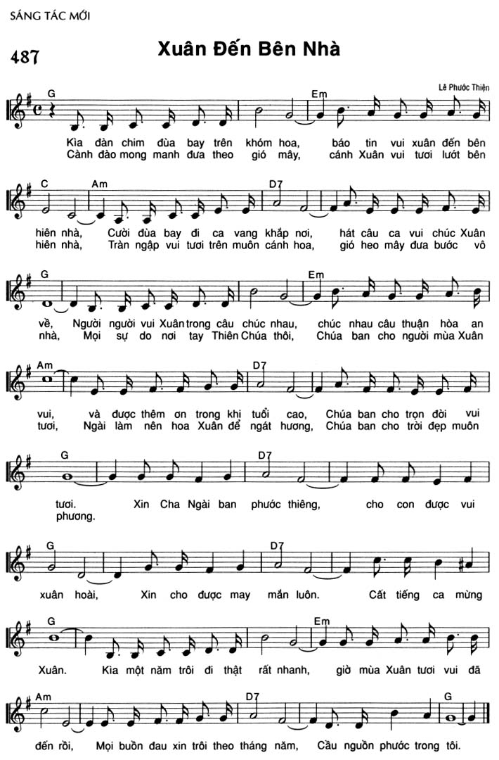 Sheet music: Xuân Đến Bên Nhà