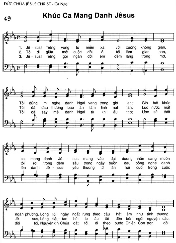 Sheet music: Khúc Ca Mang Danh Jêsus