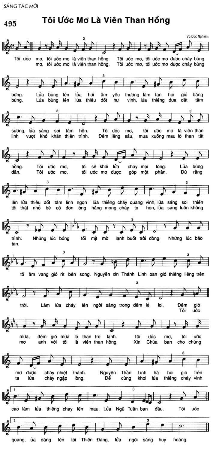 Sheet music: Tôi Ước Mơ Là Viên Than Hồng