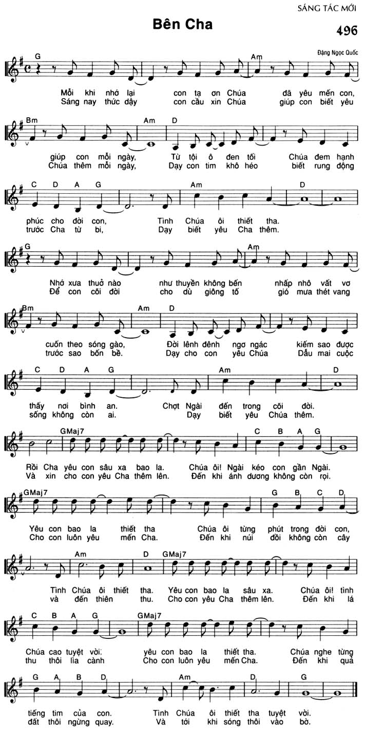 Sheet music: Bên Cha