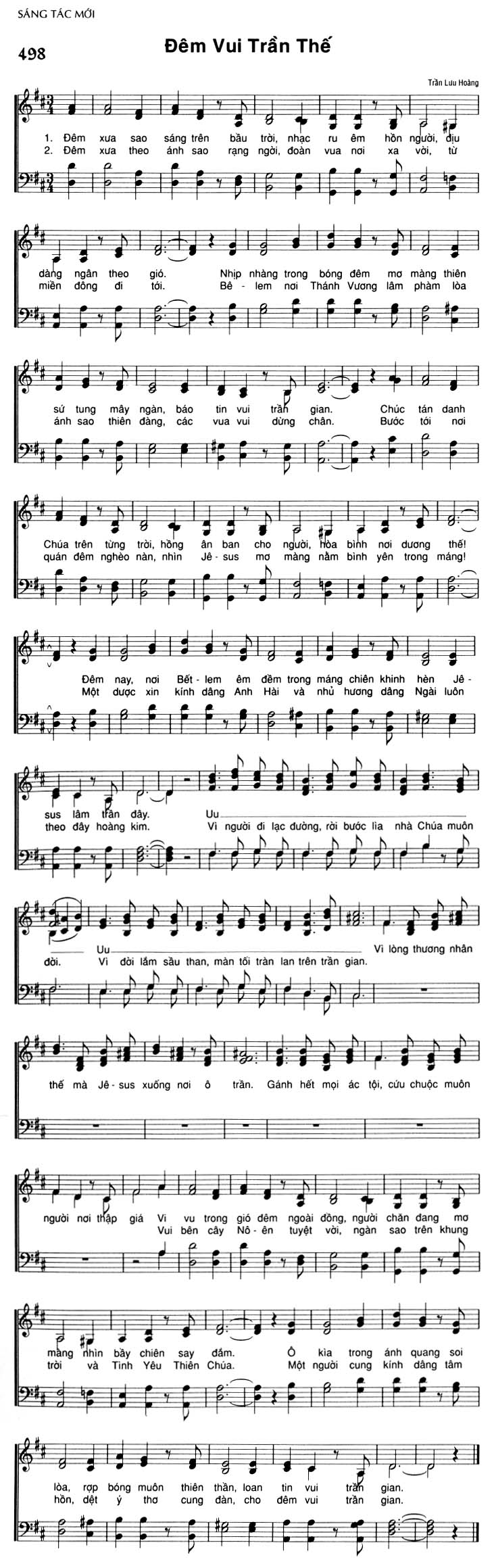 Sheet music: Đêm Vui Trần Thế