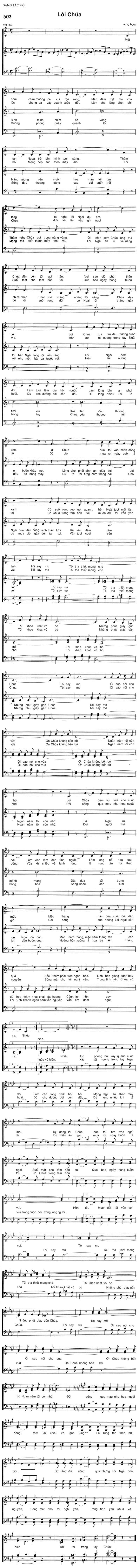 Sheet music: Lời Chúa