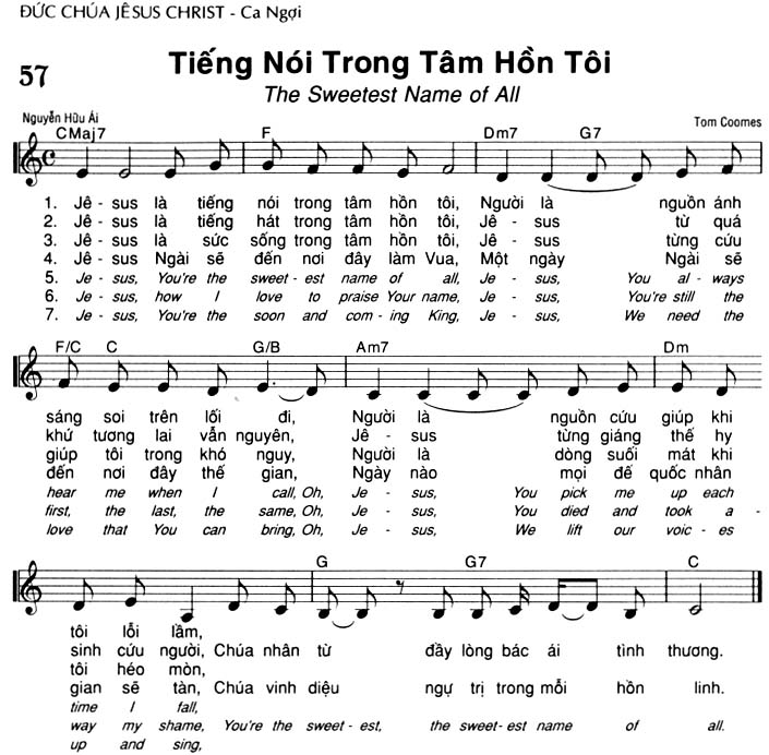 Sheet music: Tiếng Nói Trong Tâm Hồn Tôi