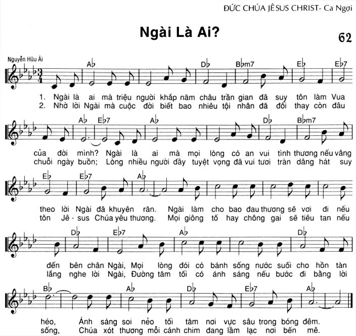 Sheet music: Ngài Là Ai?
