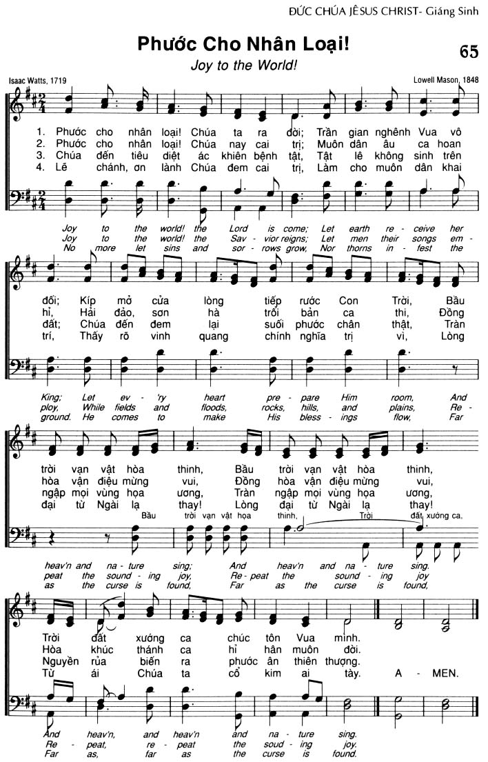 Sheet music: Phước Cho Nhân Loại