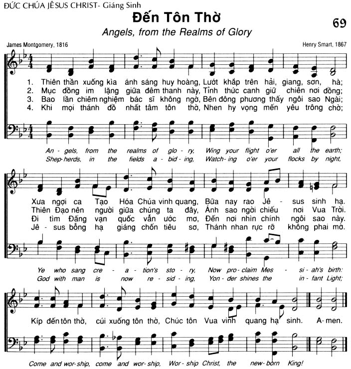 Sheet music: Đến Tôn Thờ