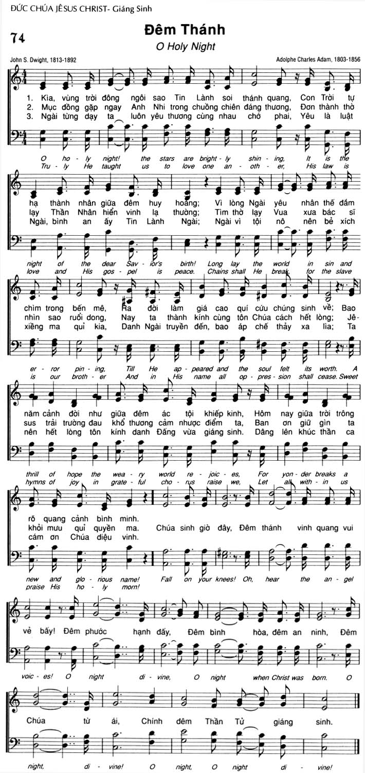Sheet music: Đêm Thánh