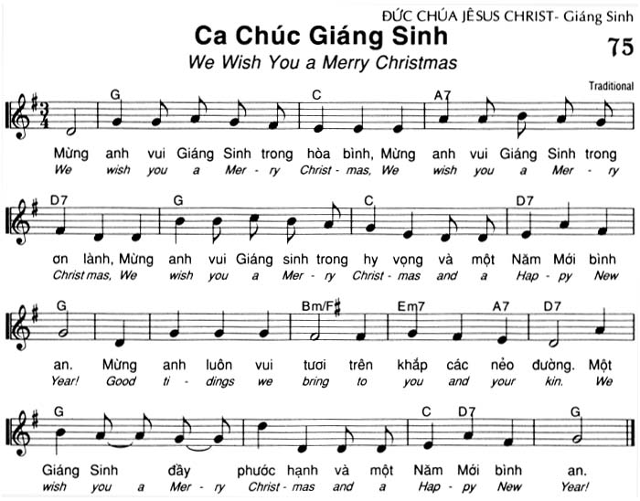 Sheet music: Ca Chúc Giáng Sinh