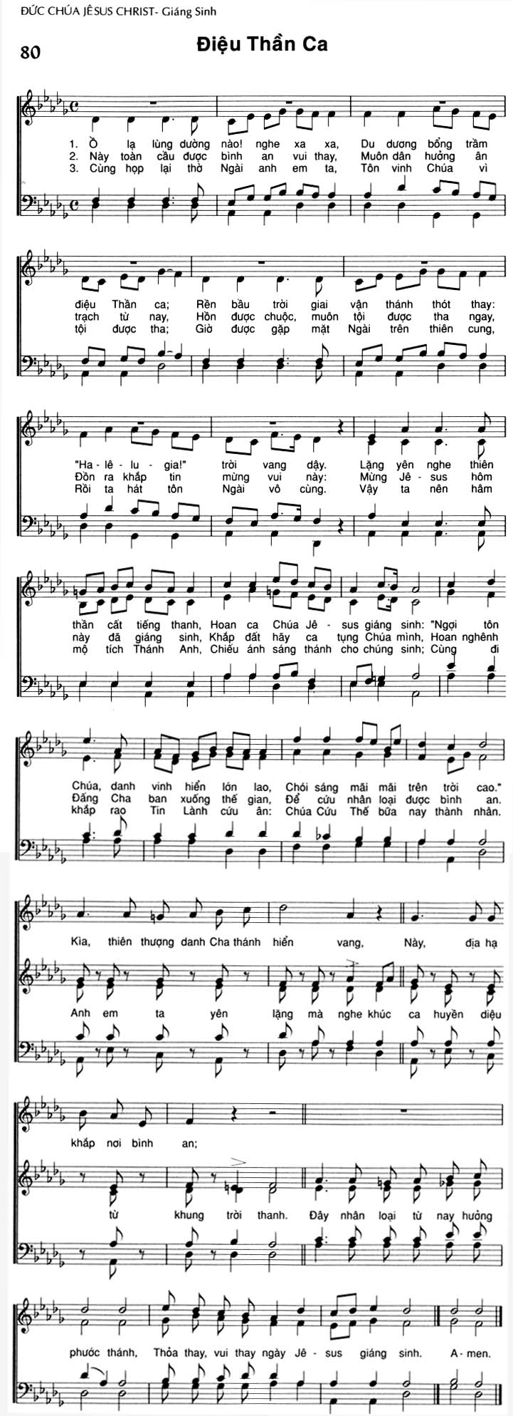 Sheet music: Điệu Thần Ca