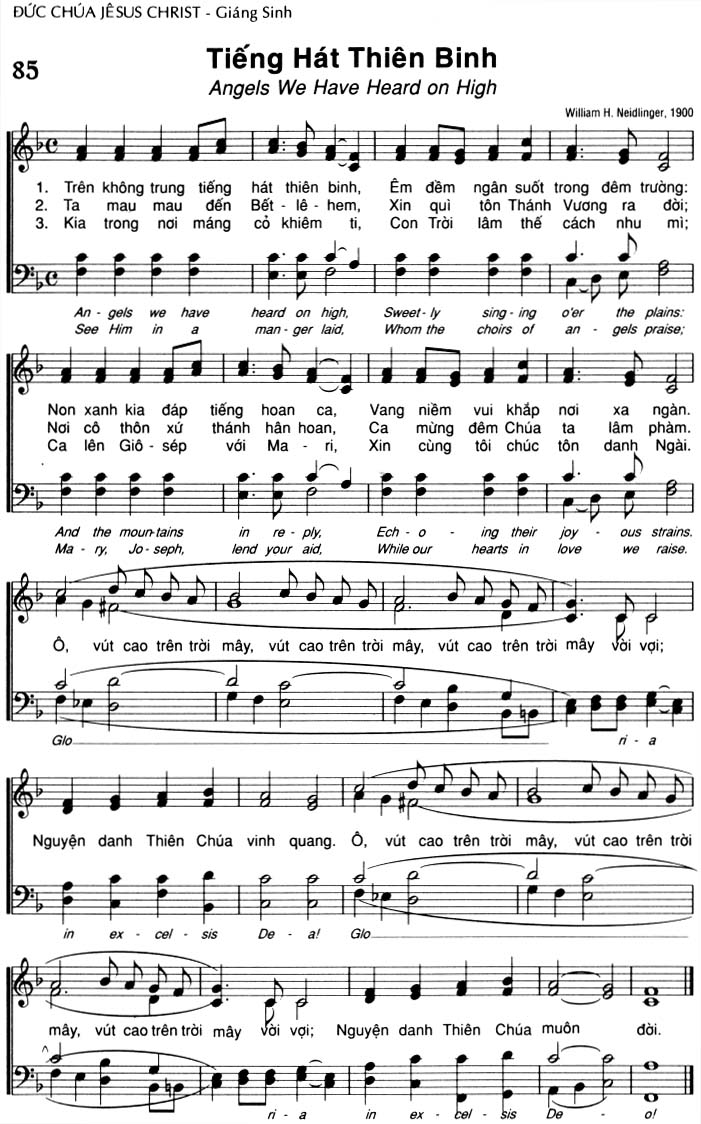 Sheet music: Tiếng Hát Thiên Binh