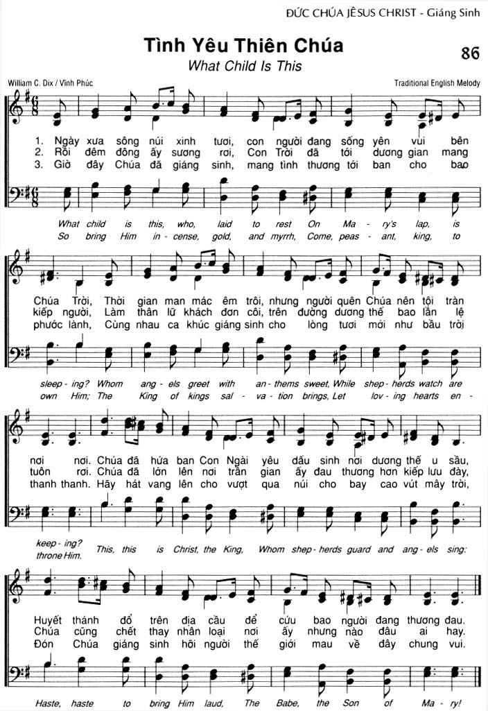 Sheet music: Tình Yêu Thiên Chúa